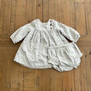 Oliver & rain gray embroidered dress